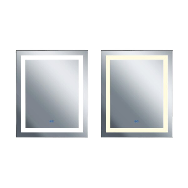 Cwi Lighting Abril Rectangle Matte White LED 32 in. Mirror 1232W32-40-A - main